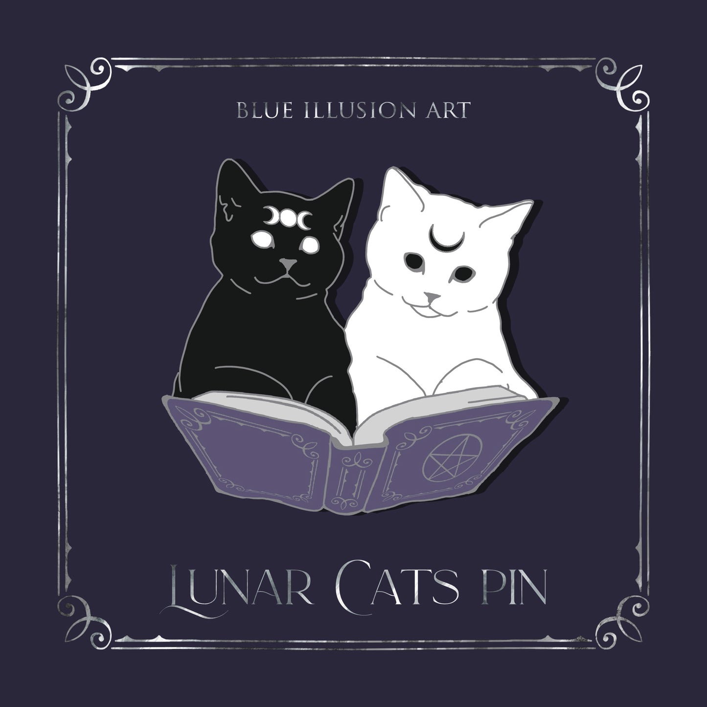 Lunar Cats - Enamel Pin