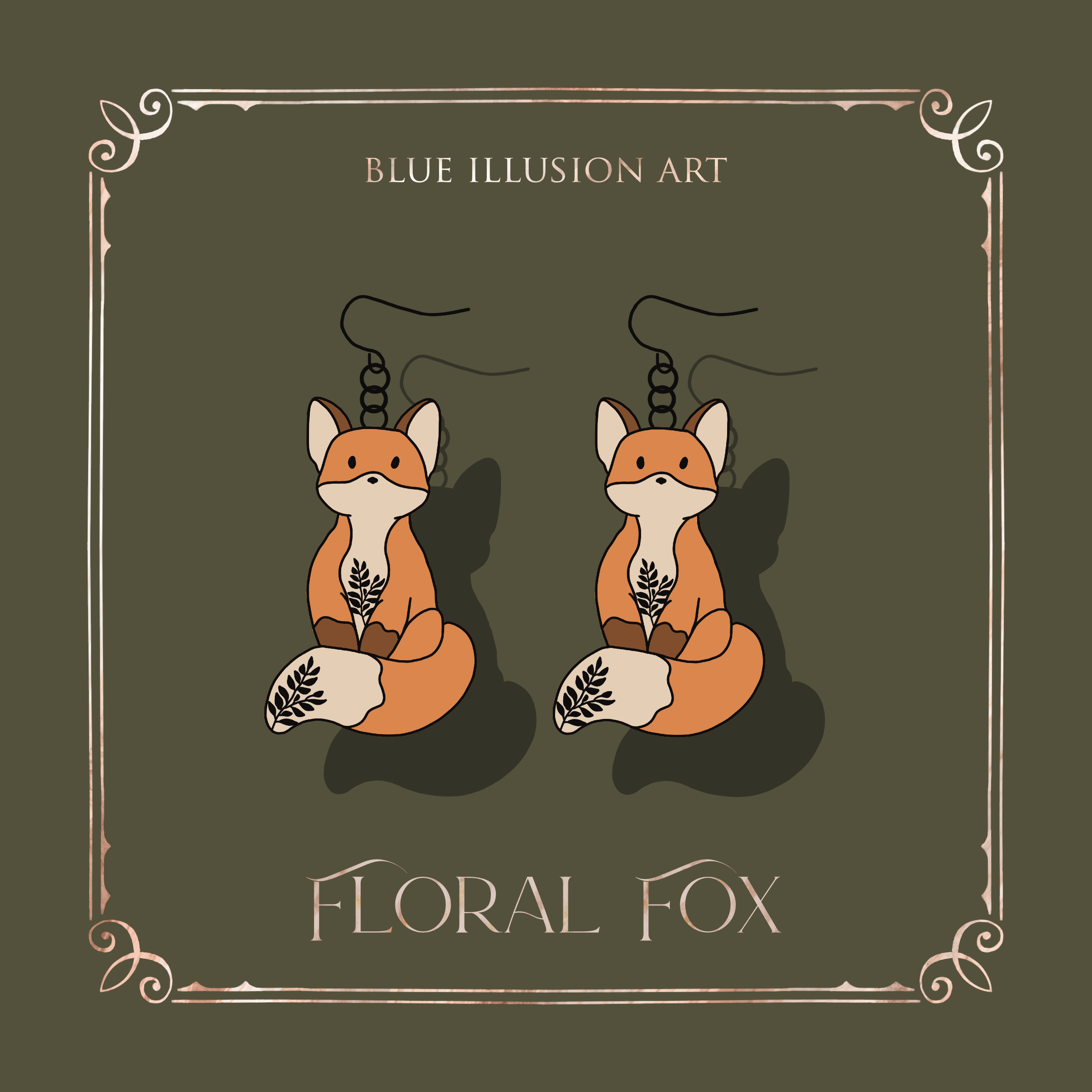 Floral Fox | Earrings