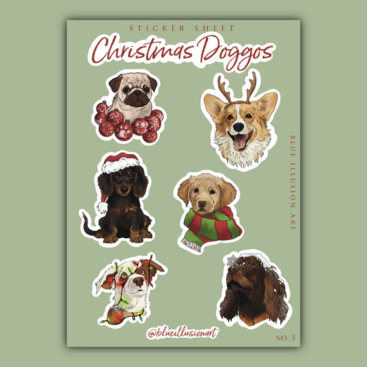 Christmas Doggos | Sticker Sheet NO. 3