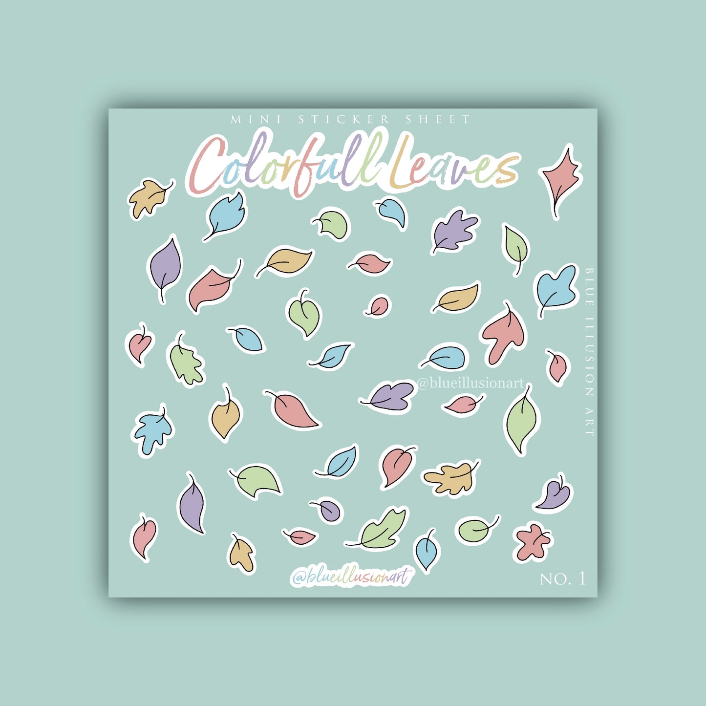 Colorfull Leaves | Mini Sticker Sheet NO. 1