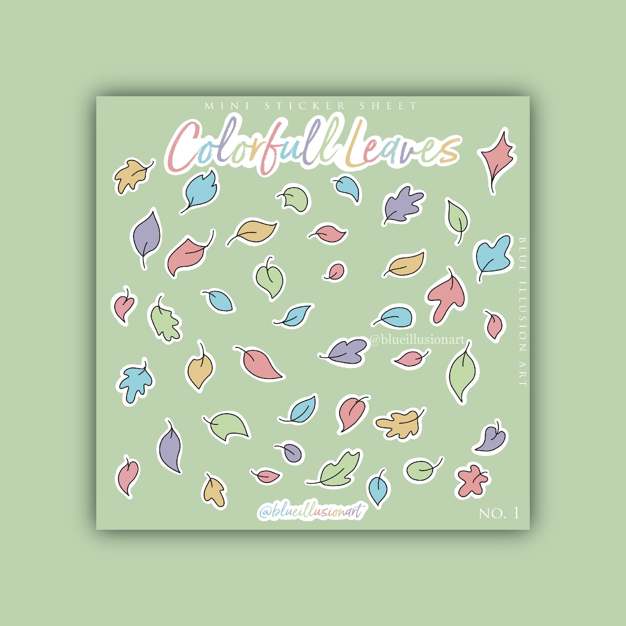 Colorfull Leaves | Mini Sticker Sheet NO. 1