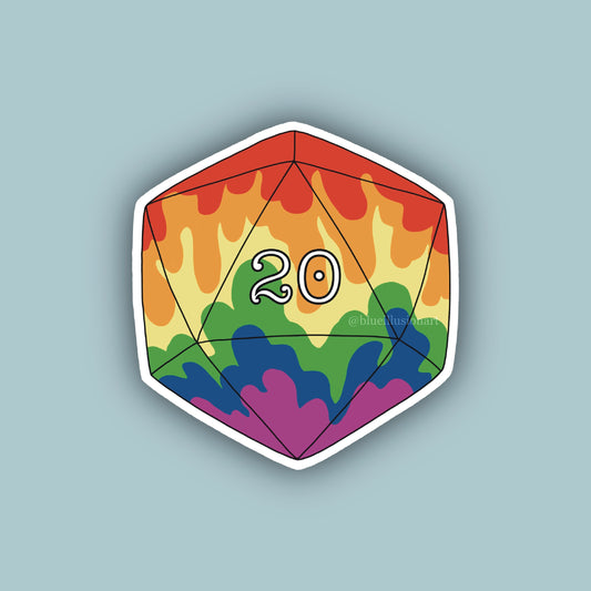 LGBTQ+ Flags Dice Sticker | Single Sticker